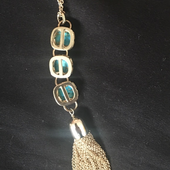 Ava Rose Hudson Necklace (Gold and Turquoise) - Picture 4 of 5